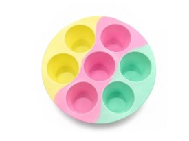 Molde silicona tricolor 7 flanes chicos